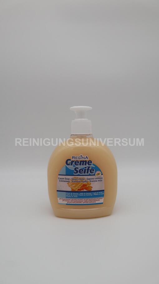 Creme-Seife flüssig mit Dispenser-Deckel, 500 ml, Milch und Honig