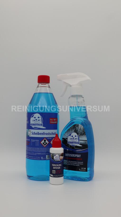 Winterset: 1x Schlossenteiser, 1x Enteisspray, 1x Scheibenfrostschutzkonzentrat [bis -60°C] 1 Liter